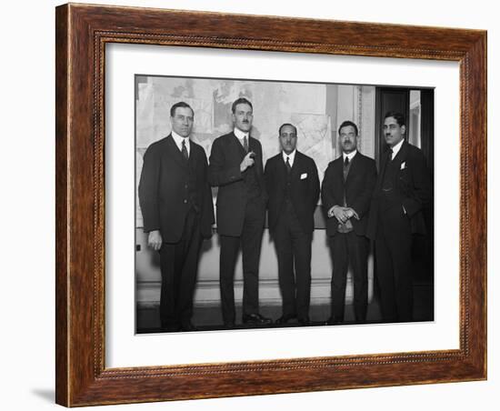 Allen Welsh Dulles (2nd from Left) as Chief of the Near East Division of the Department of State-null-Framed Photo