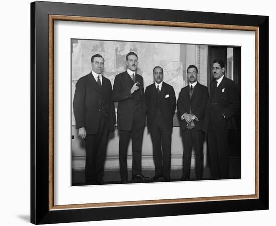 Allen Welsh Dulles (2nd from Left) as Chief of the Near East Division of the Department of State-null-Framed Photo