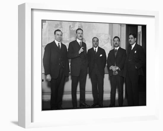 Allen Welsh Dulles (2nd from Left) as Chief of the Near East Division of the Department of State-null-Framed Photo