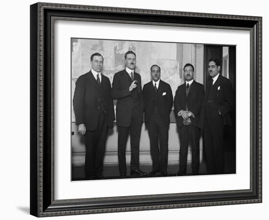 Allen Welsh Dulles (2nd from Left) as Chief of the Near East Division of the Department of State-null-Framed Photo