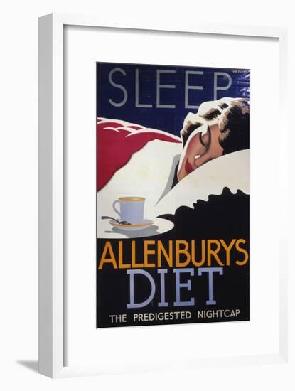 Allenburys Diet Advert, the Predigested Nightcap for a Good Night's Sleep-null-Framed Art Print