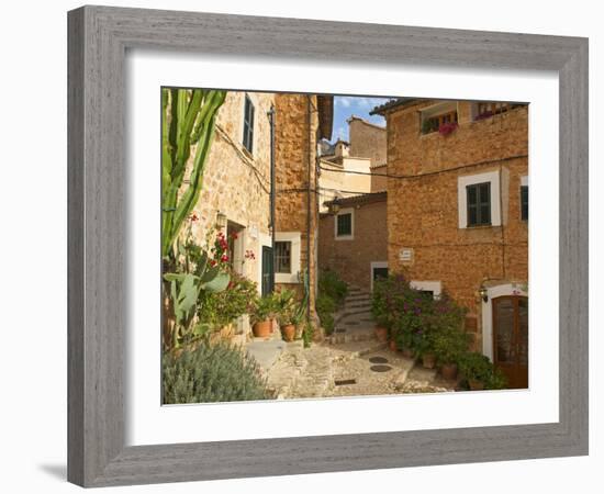 Alley in Fornalutx, Majorca, Balearics, Spain-Katja Kreder-Framed Photographic Print