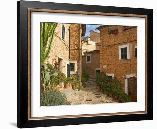 Alley in Fornalutx, Majorca, Balearics, Spain-Katja Kreder-Framed Photographic Print