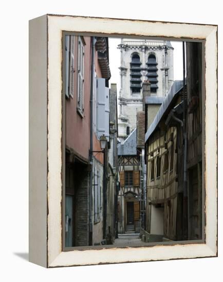 Alley of the Cats and Eglise Ste-Madeleine-Walter Bibikow-Framed Premier Image Canvas