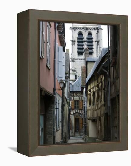 Alley of the Cats and Eglise Ste-Madeleine-Walter Bibikow-Framed Premier Image Canvas