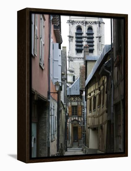 Alley of the Cats and Eglise Ste-Madeleine-Walter Bibikow-Framed Premier Image Canvas