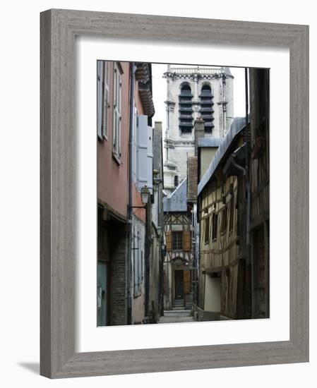 Alley of the Cats and Eglise Ste-Madeleine-Walter Bibikow-Framed Photographic Print