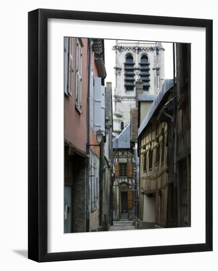 Alley of the Cats and Eglise Ste-Madeleine-Walter Bibikow-Framed Photographic Print