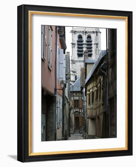 Alley of the Cats and Eglise Ste-Madeleine-Walter Bibikow-Framed Photographic Print