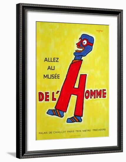 Allez au Musée de l'Homme-Raymond Savignac-Framed Premium Edition