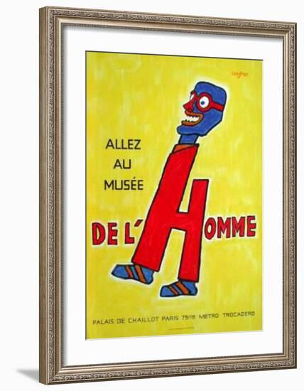 Allez au Musée de l'Homme-Raymond Savignac-Framed Premium Edition