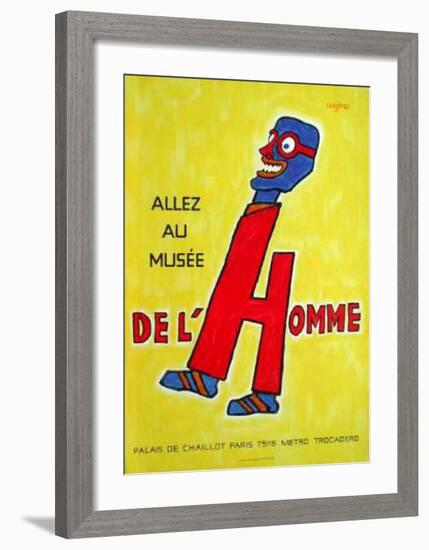 Allez au Musée de l'Homme-Raymond Savignac-Framed Premium Edition