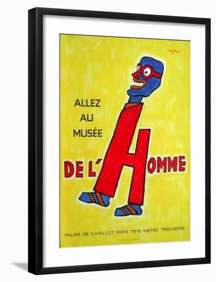 Allez au Musée de l'Homme-Raymond Savignac-Framed Premium Edition