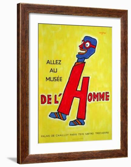 Allez au Musée de l'Homme-Raymond Savignac-Framed Premium Edition