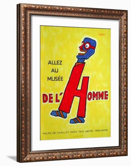 Allez au Musée de l'Homme-Raymond Savignac-Framed Premium Edition