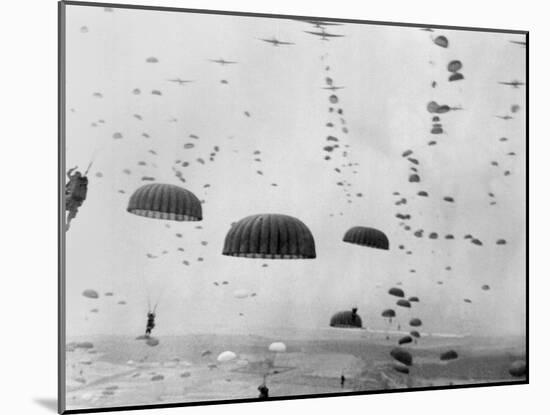 Allied Aircraft Drop Paratroopers into German Held Netherlands-null-Mounted Photo
