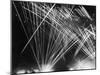 Allied Anti Aircraft Fire Streaking Through the Night During a German Air Attack-null-Mounted Photographic Print