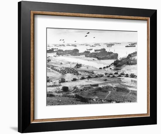 Allied Forces at a Beach in Normandy-null-Framed Photographic Print