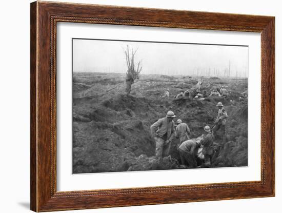 Allied Troops, 31 July 1917 at the Yser Canal, Belgium, 1926-null-Framed Giclee Print