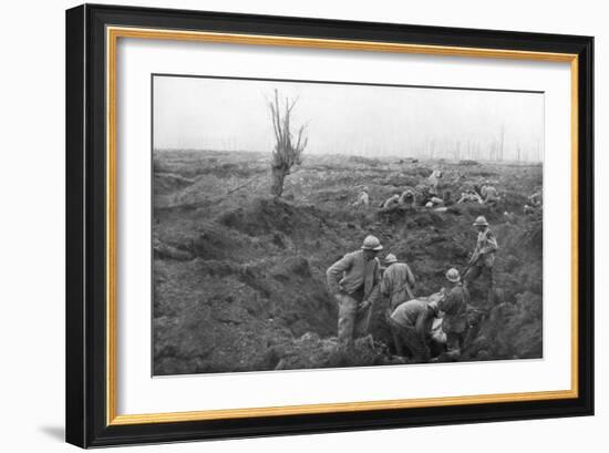 Allied Troops, 31 July 1917 at the Yser Canal, Belgium, 1926-null-Framed Giclee Print