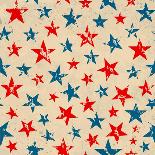 4th of July, American Independence Day Pattern-Allies Interactive-Art Print