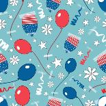 4th of July, American Independence Day Pattern-Allies Interactive-Art Print