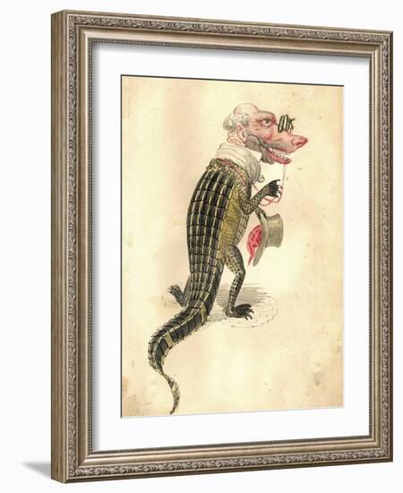 Alligator 1873 'Missing Links' Parade Costume Design-Charles Briton-Framed Giclee Print