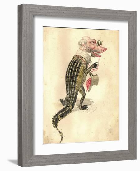 Alligator 1873 'Missing Links' Parade Costume Design-Charles Briton-Framed Giclee Print