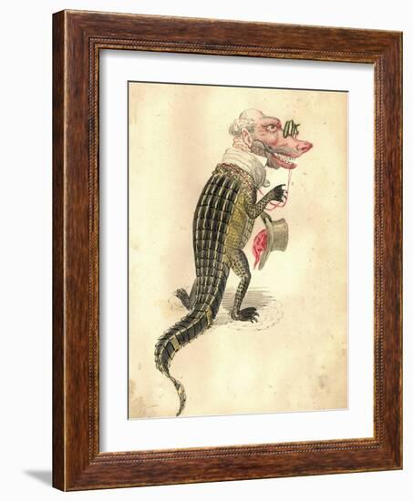 Alligator 1873 'Missing Links' Parade Costume Design-Charles Briton-Framed Giclee Print