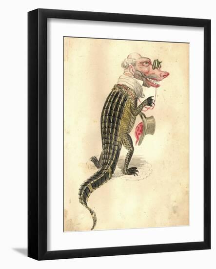 Alligator 1873 'Missing Links' Parade Costume Design-Charles Briton-Framed Giclee Print
