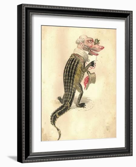 Alligator 1873 'Missing Links' Parade Costume Design-Charles Briton-Framed Giclee Print