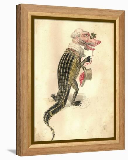 Alligator 1873 'Missing Links' Parade Costume Design-Charles Briton-Framed Premier Image Canvas