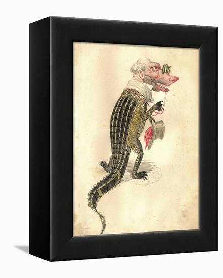 Alligator 1873 'Missing Links' Parade Costume Design-Charles Briton-Framed Premier Image Canvas