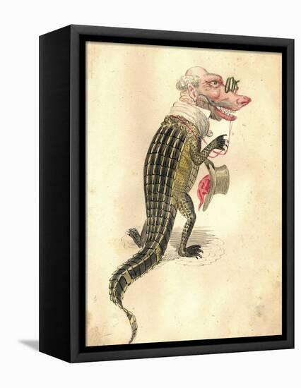 Alligator 1873 'Missing Links' Parade Costume Design-Charles Briton-Framed Premier Image Canvas