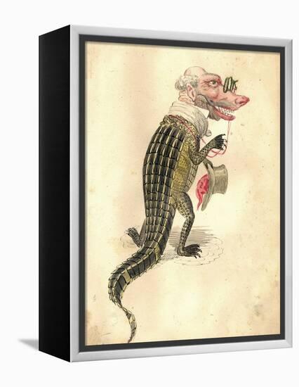 Alligator 1873 'Missing Links' Parade Costume Design-Charles Briton-Framed Premier Image Canvas