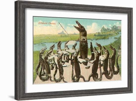 Alligator Chorus-null-Framed Art Print