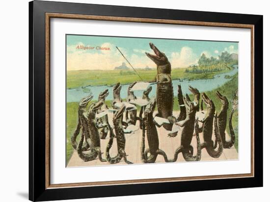 Alligator Chorus-null-Framed Art Print