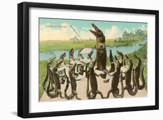 Alligator Chorus-null-Framed Art Print