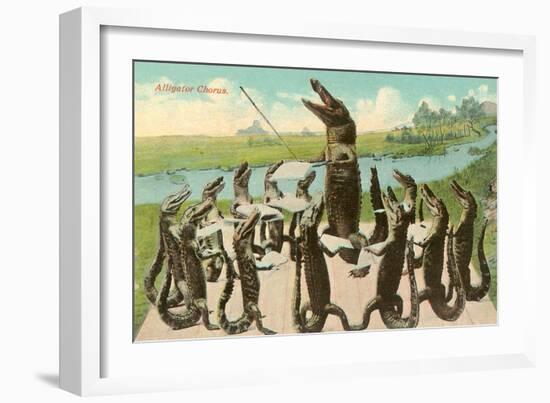 Alligator Chorus-null-Framed Art Print