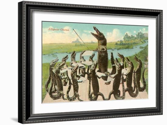 Alligator Chorus-null-Framed Art Print