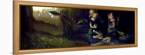 Alligator Magic-Jasmine Becket-Griffith-Framed Stretched Canvas