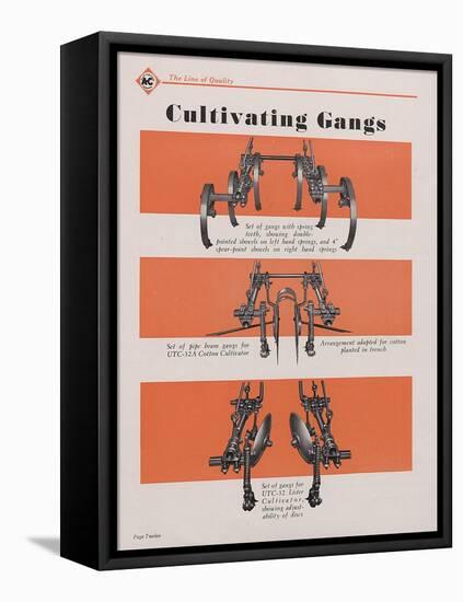 Allis Chalmers All-Crop Tractor Cultivator Gangs-null-Framed Premier Image Canvas