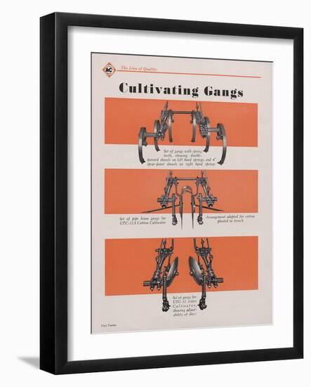 Allis Chalmers All-Crop Tractor Cultivator Gangs-null-Framed Giclee Print