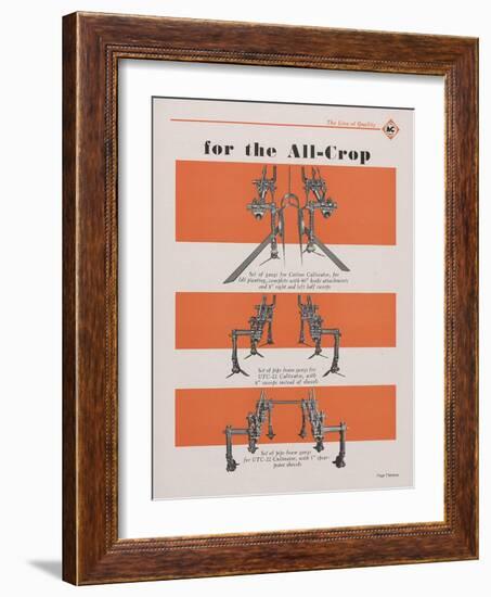 Allis Chalmers All-Crop Tractor Cultivator Gangs-null-Framed Giclee Print