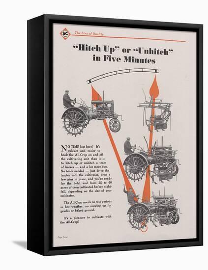 Allis Chalmers All-Crop Tractor with Power Lift-null-Framed Premier Image Canvas