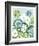 Allium and Cosmos-Zoe Badger-Framed Giclee Print