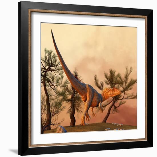 Allosaurus, a Large Theropod Dinosaur from the Late Jurassic Period-null-Framed Art Print