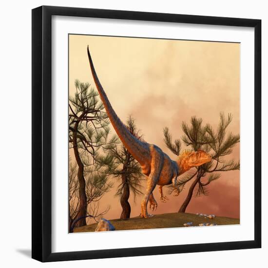 Allosaurus, a Large Theropod Dinosaur from the Late Jurassic Period-null-Framed Premium Giclee Print