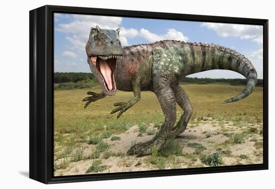 Allosaurus Dinosaur, Artwork-Roger Harris-Framed Premier Image Canvas