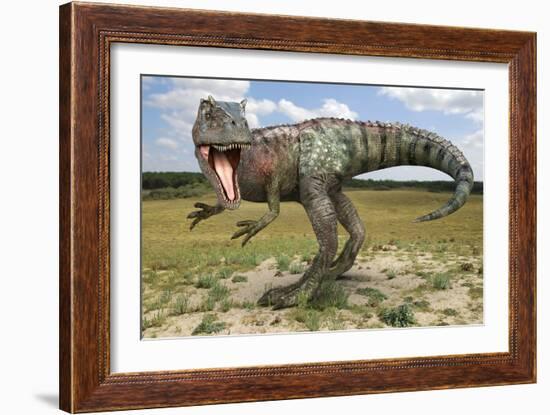 Allosaurus Dinosaur, Artwork-Roger Harris-Framed Photographic Print